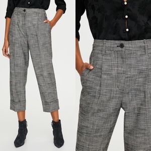 ARITZIA WILFRED HAIKU CROP CHECKED TROUSERS- SIZE 8